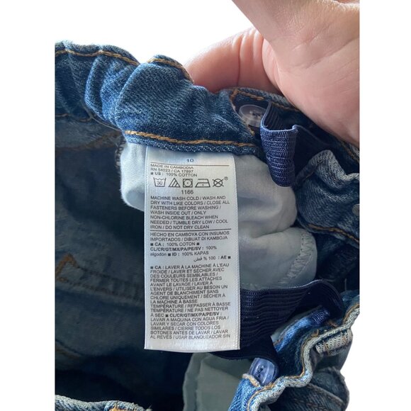 Old Navy Girls High Rise Slouchy Straight Leg Raw Hem Jeans Blue Size 10 School - Picture 3 of 10